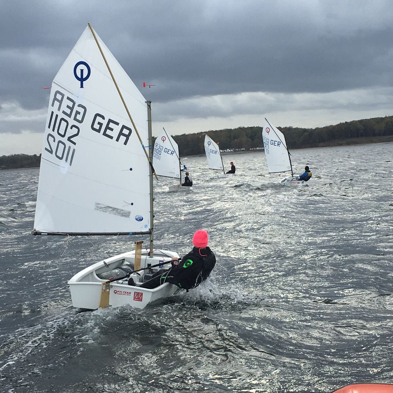 Starkwindtraining in Kiel mit unerwartetem Trainingsgast