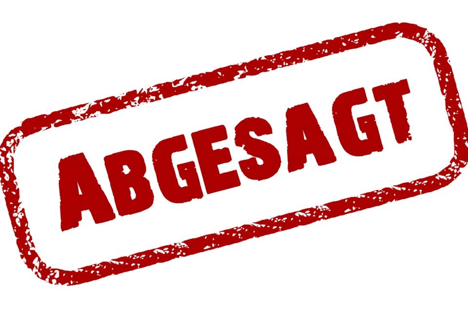 Clubhaus vorübergehend geschlossen – Veranstaltungen abgesagt