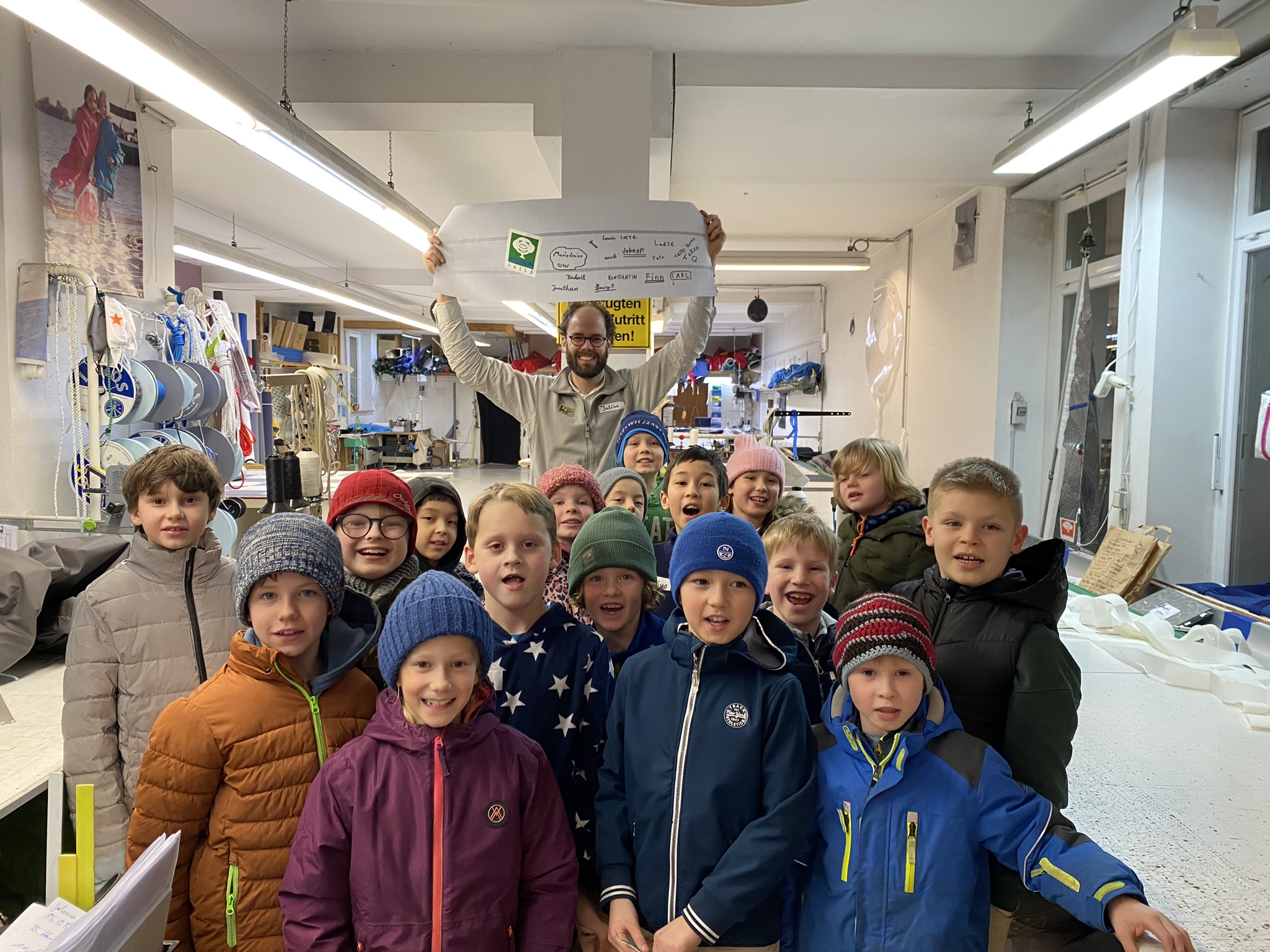 Sieben Bahnen für ein Opti-Segel